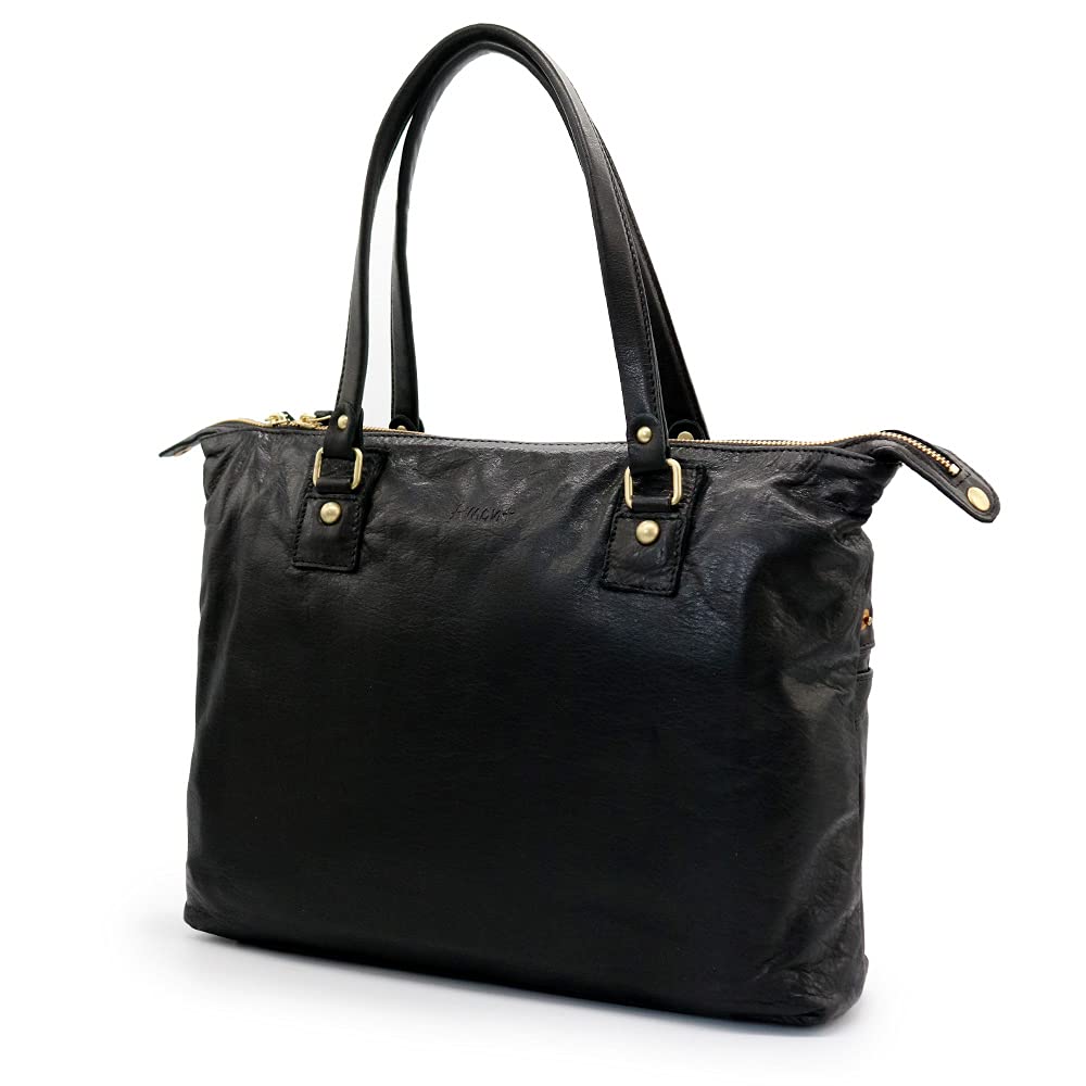 Amon Tote Genuine Himeji A4 Made in Cowhide Leather Work Made in Yui Ämont Bag, Leather, Unisex, Size, Japan, Handmade, Large, Bag, Unisex, Bag,