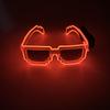 New Design Cool Glowing Mosaic EL Glasses Highly Eye-catching Wireless Eyewear NightClub Props Light up Accessories Neon party