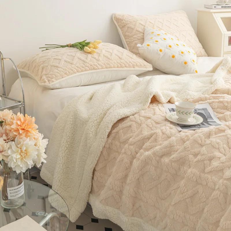 3D-Muster Geeignet-Für Perfekt Für Überwurf Plüschmaterial Zweilagiges Quiltmaterial Fleece-Material Überwurf Kuscheliges Sofa(Ohne Kissenbezug) 70x100cm