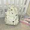 Schoolbag Simple Versatile Backpack Unisex Star Printed Casual Style Student School Bag Campus Lightweight Backpack