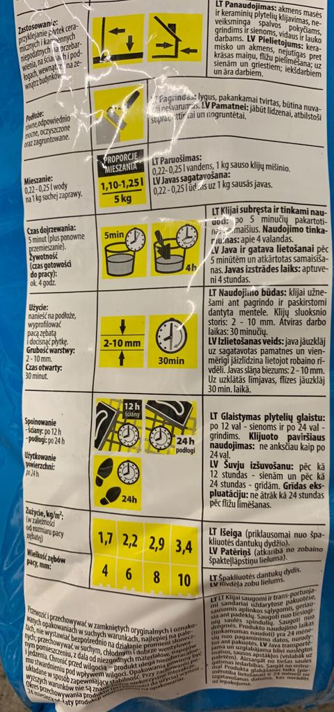 Flexible Tile Adhesive, Class C1TE