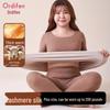 Oudifen Women's Plus Size Cashmere Silk Blend Thermal Underwear Set