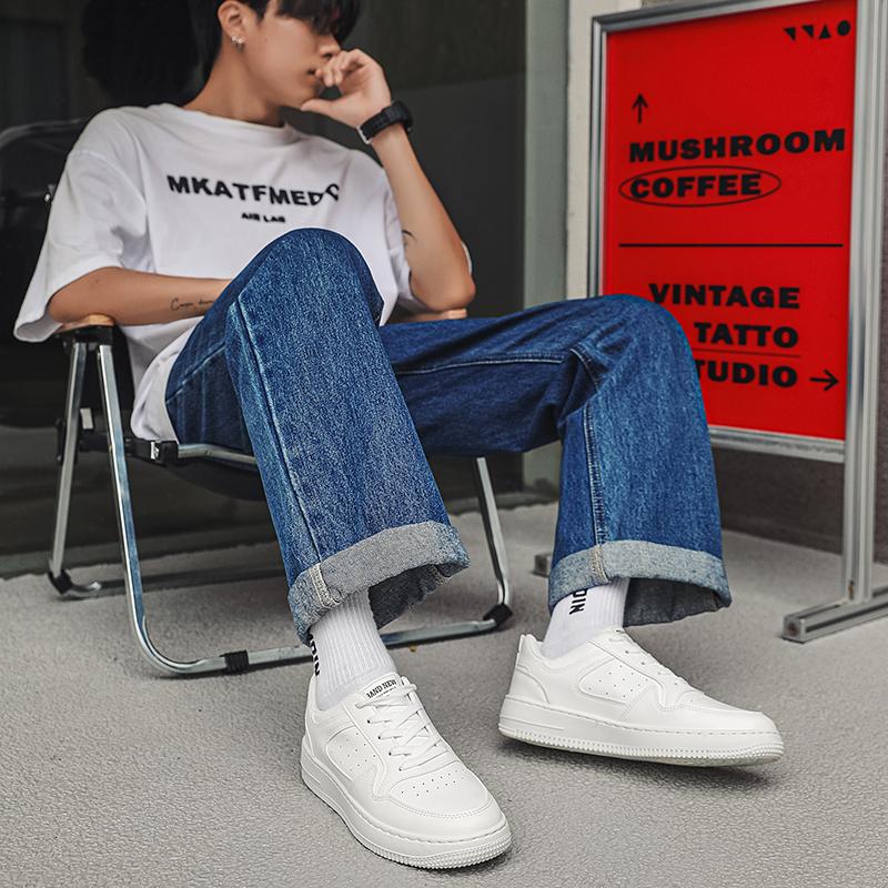 Men Casual Shoes Breathable Black and White Fashion Sports Shoes Board Shoes