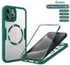 Magnetic For Magsafe 360 Full Body Front+Back Clear Case For iPhone 16 15 11 12 13 14 Pro Max Silicone Bumper Shockproof Cover
