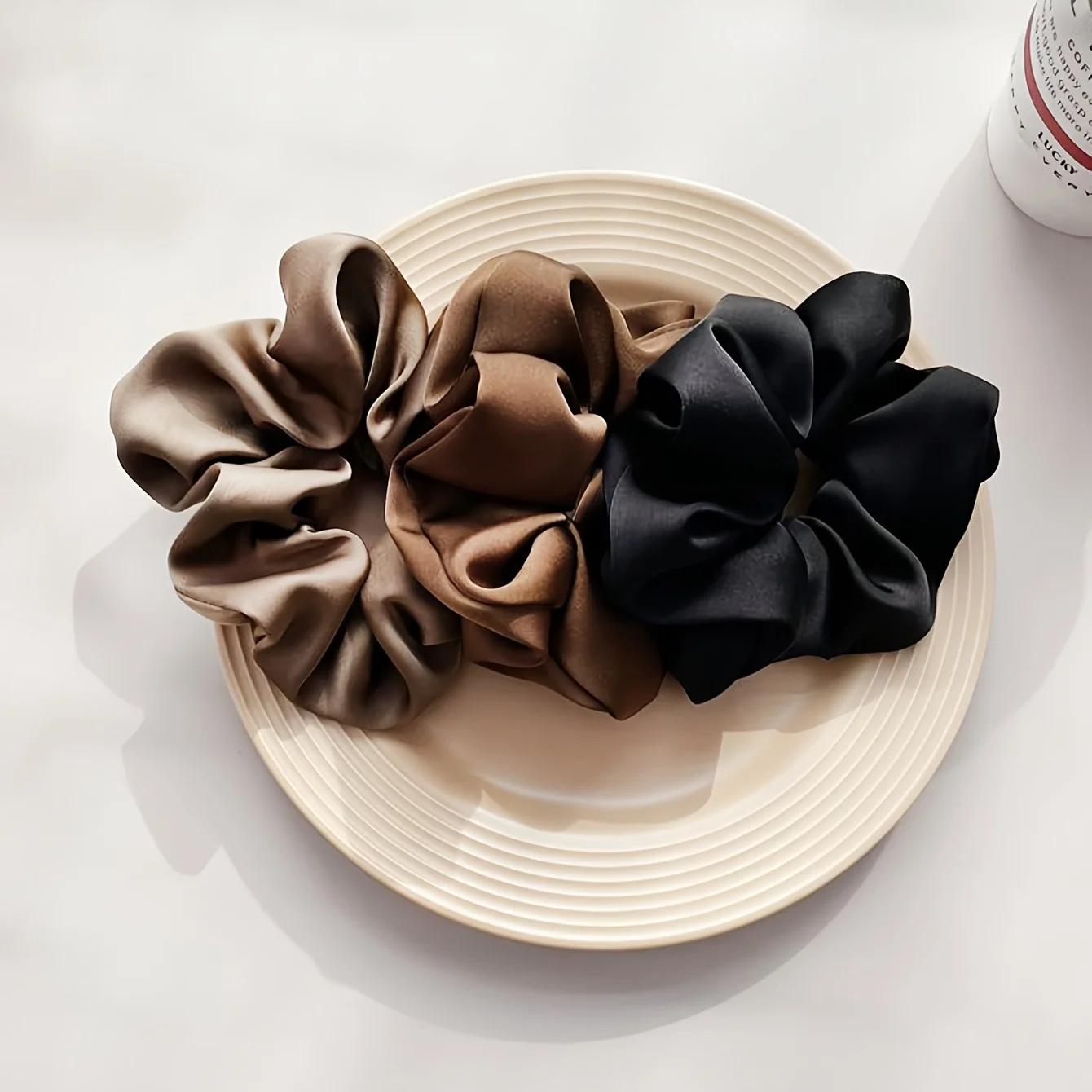 

5 штук атласных повязок на голову - классические разноцветные противоскользящие резинки для волос, аксессуары для волос на каждый день и для особых случаев