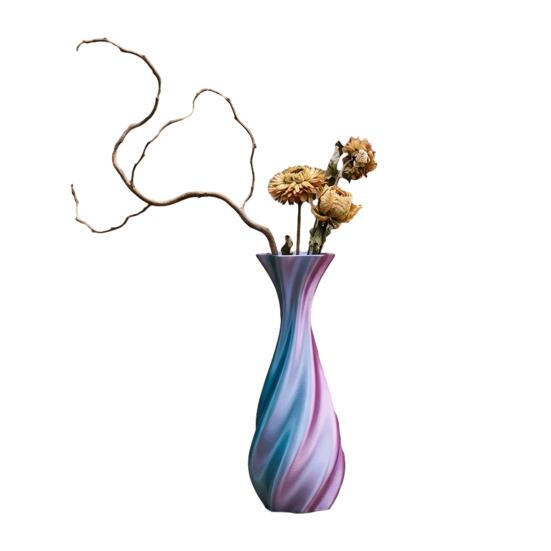 3D Printed Vase Twisted Minimalist Flower Flower Vase Arrangement