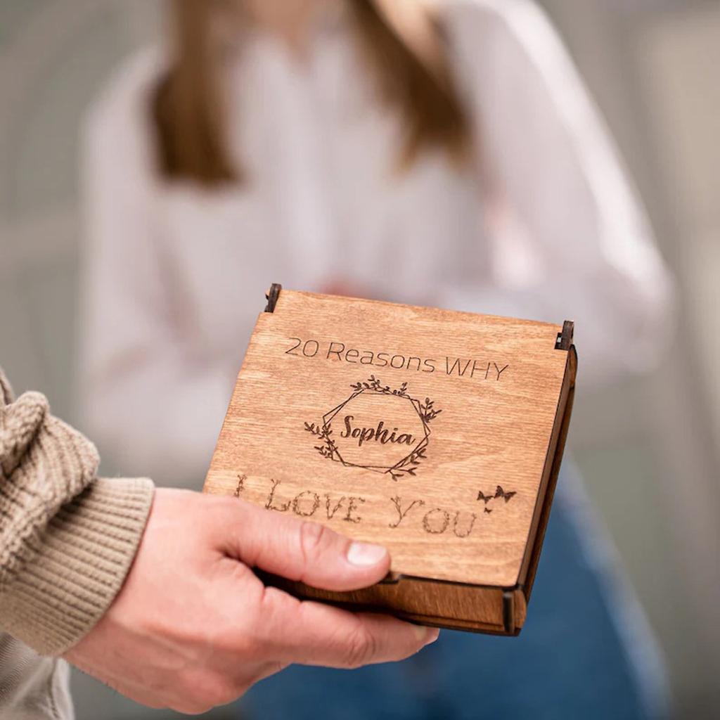 Wooden Heart Puzzle, 20 Reasons Why I Love You Puzzle, Unique Valentine's Day Gifts For Boyfriend, Girlfriend, Wife & Husband