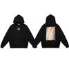 Unisex Oversized Hooded Sweatshirt With Flock Letter Print Soft Cotton Blend Warm Lined