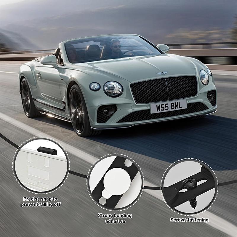 4Pcs Frameless Car License Plate Holder – Universal Invisible Number Plate Bracket for All Vehicle Models License Plate Covers Frames 6