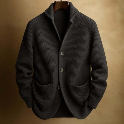 Men's 2026 Knit V-Neck Three-Button Cardigan