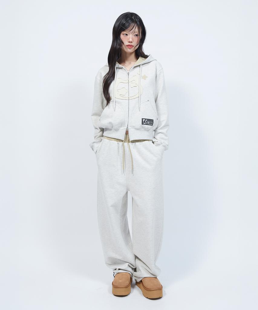 LMR Star Applique Point String Sweatpants Oatmeal