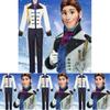 Exquisito Disfraz de Cosplay de Príncipe Hans de Halloween Con Elegante Uniforme Blanco Encantadores Trajes Fiesta