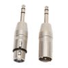 2Pcs 1 4 Inch TRS to XLR Adapter 6.5mm Stereo 1 4 TRS Male to XLR 3Pin Female and Male Stereo Balanced Sound Connector