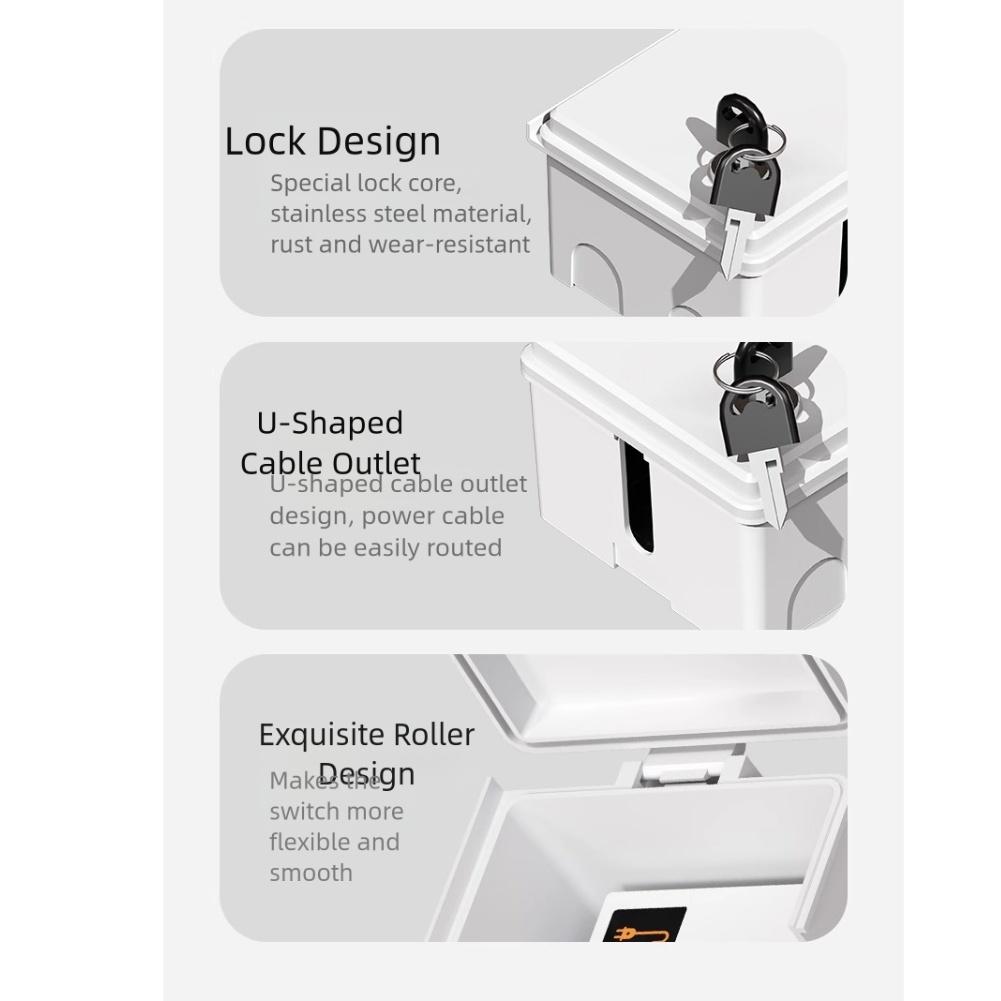 Elektrisches Fahrzeug Ladebuchsen Schlosskasten Outdoor Wasserdicht mit 86er Typ Steckdose für Zuverlässige und Sichere Verbindung