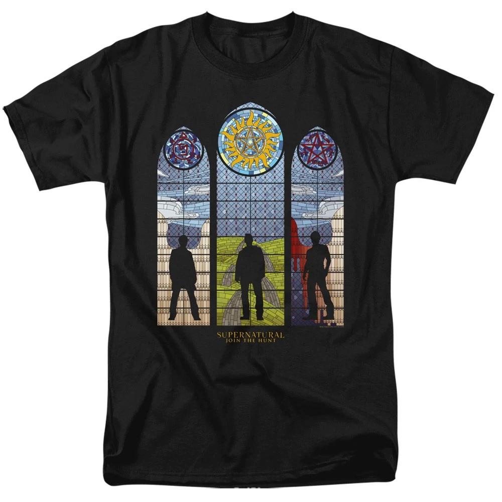 Supernatural Stained Glass Adult T-Shirt M