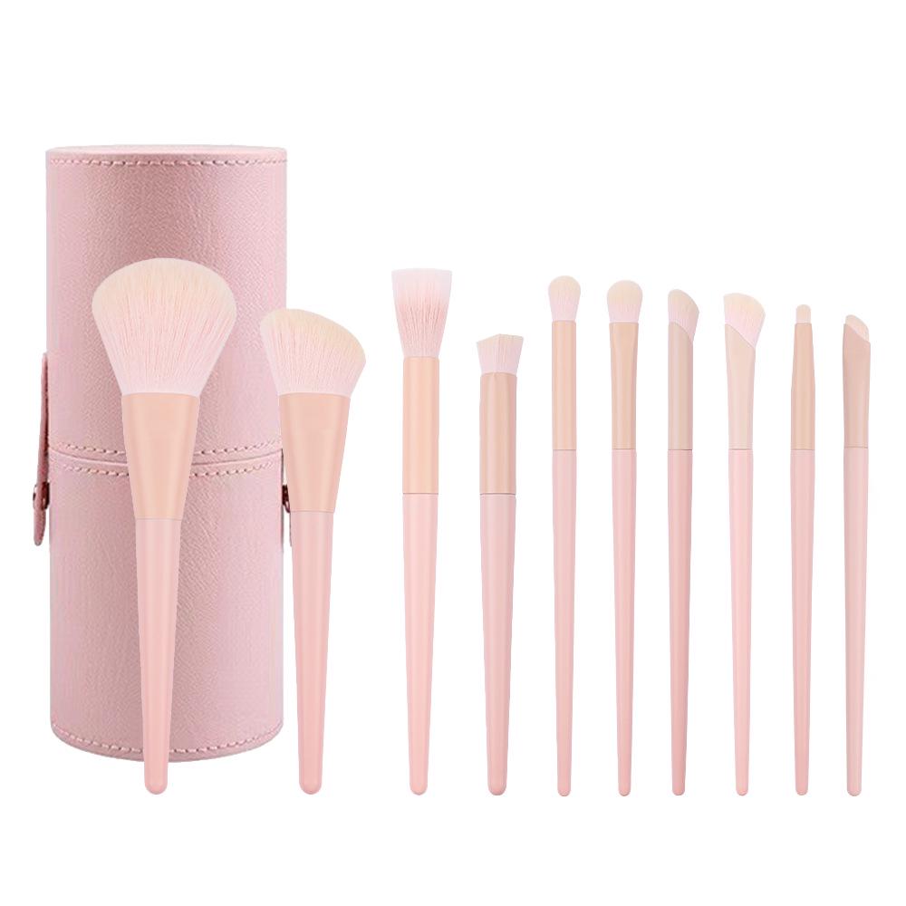 Cai Shi Lan 10/12-Piece 3.0 Three-Color Makeup Brush Set - Soft Bristles for Blush, Powder, and Contour.