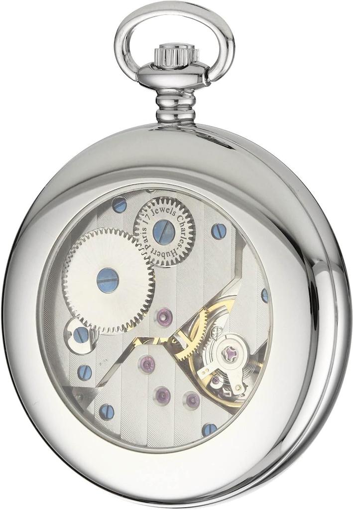 Charles Hubert Men's Pocket Watch, Mechanical Hand-Wound with Small Seconds, 3912-W