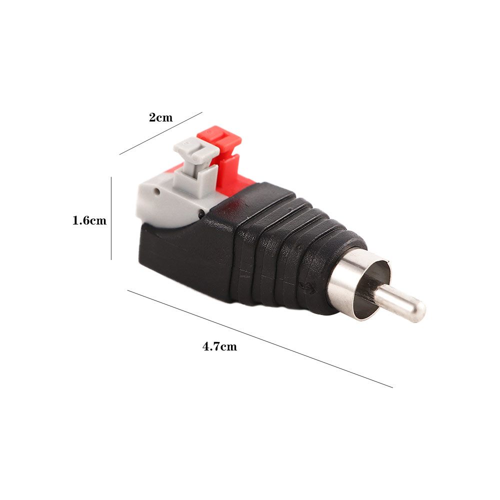 Cable to Audio RCA Jack Male RCA Adapter Jack Connector Adapter Press Terminal A/V Adapter RCA Connector