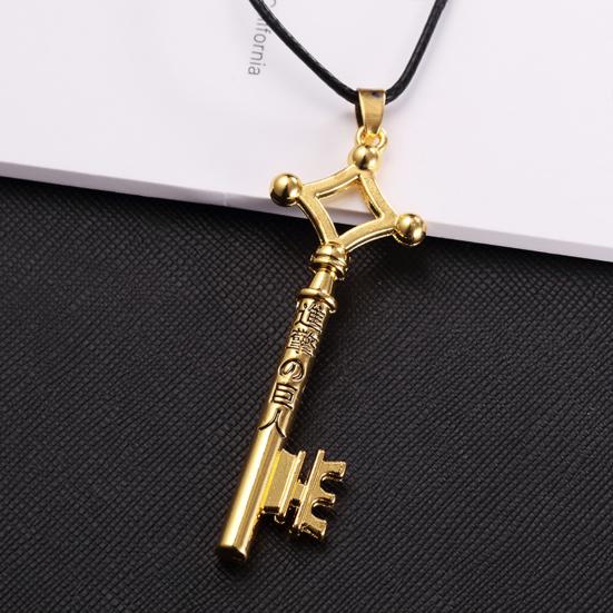 Collier Anime L'Attaque des Titans Design Eren Accessoires Attrayants Mode Unisexe Chaîne de Clavicule pour la Vie Quotidienne