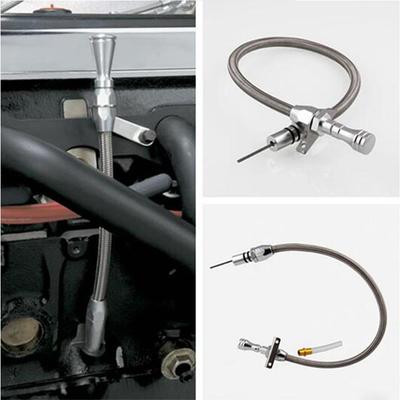 Universal Stainless Steel Th350 Flexible Transmission Dipstick 5004 530mm Oil Measuring Stick Compatible For Tth350 Th400 Sbc