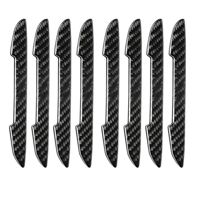 4/8pcs Car Door Protective Sticker Strip Carbon Fiber Look Anti-Collision Protector Car Door Edg Scratch-resistant Stickers