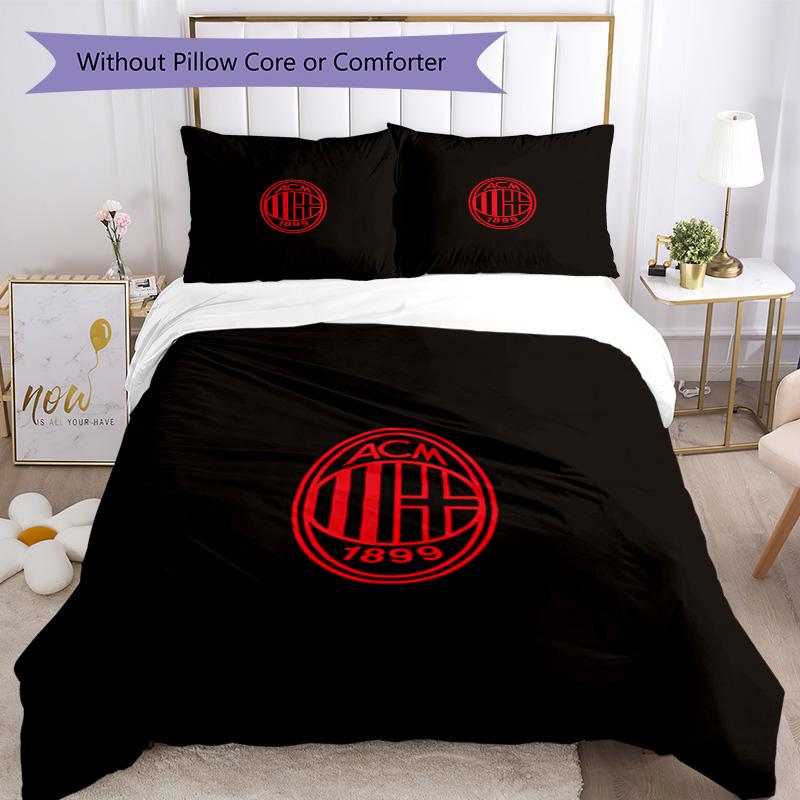 Ac Milan Bedding Set Breathable Duvet Cover With Pillowcases Home Decoration Birthday Gift