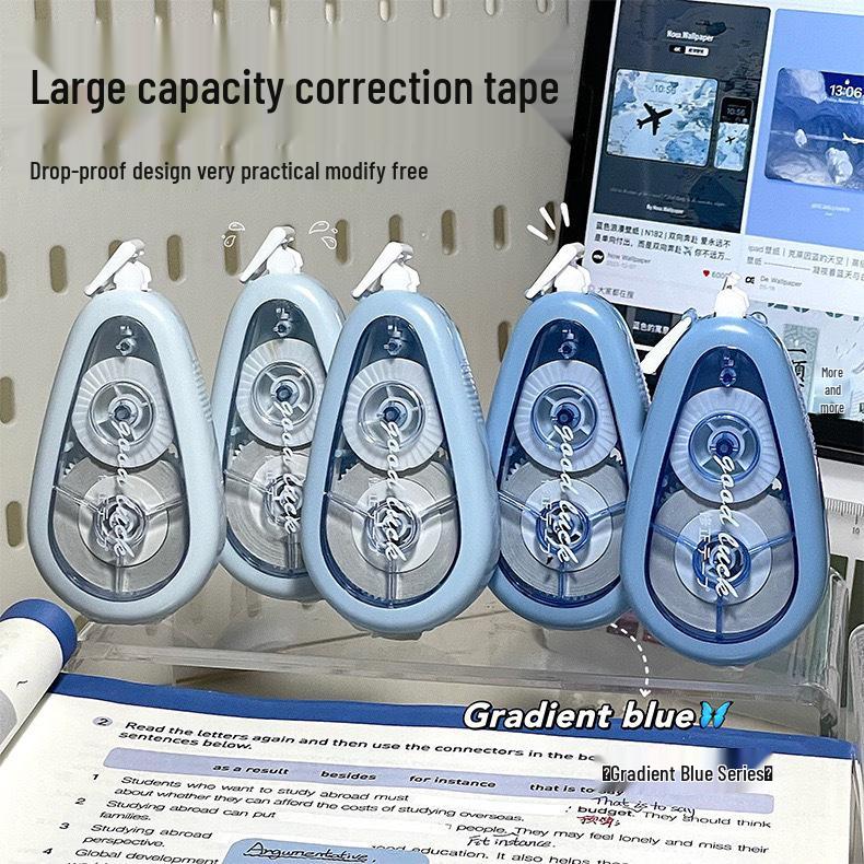 Gradient Drop-Proof Large Capacity Multi-Color Correction Tape with Flip Cover