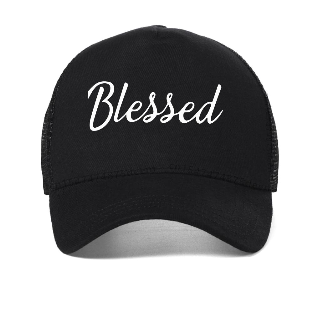 BLESSED čepice Unisex Síťované Baseballové Čepice Letní Venkovní Nastavitelné Ležérní Čepice Hip Hop Čepice Sluneční Čepice Módní Snapback Čepice