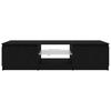 TV Cabinet In Black Oak Look 140 X 38.5 X 36 Cm
