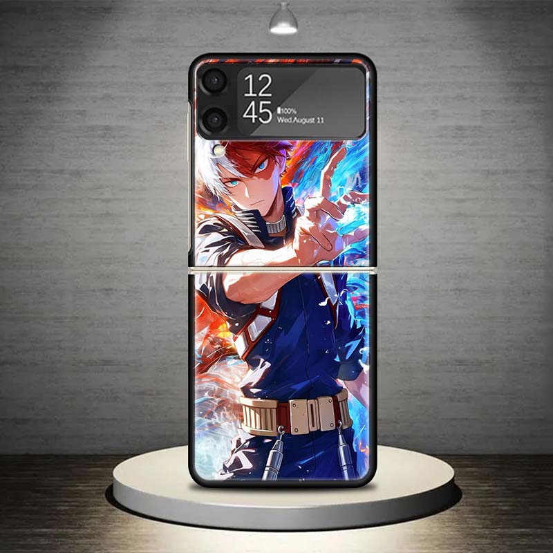 

Todoroki Shoto MHA My Hero Phone Case For Samsung Galaxy Z Flip 7 6 5 4 3 5G Shockproof Cover Z Flip7 Flip6 ZFlip5 Flip3 Flip4 L Samsung Z Flip 7