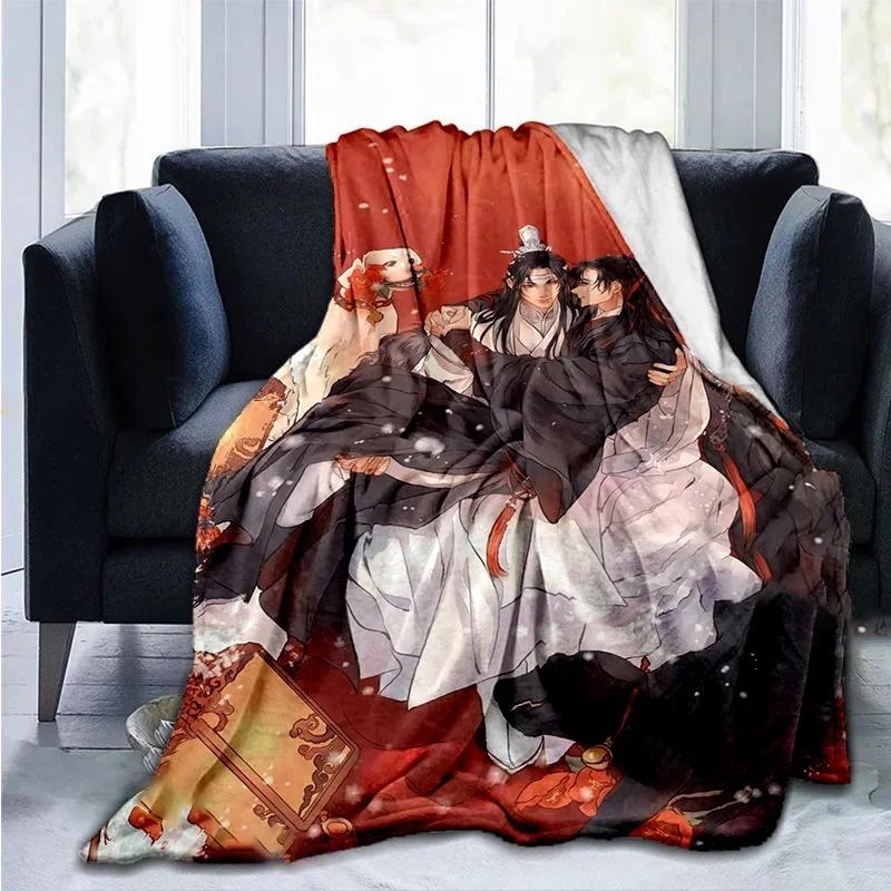 Grandmaster of Demonic Cultivation Lan Wangji Wei Wuxian Cute Plush Warm Blanket Large Anime Customized Blanket