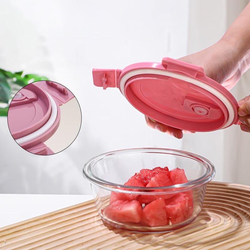 Zipo Ya 2-Piece Round High Borosilicate Glass Bento Box Set