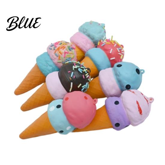 Ice Cream Squeeze Ball Cone Toy Simulated Fidget Slow Portable Stress Reliever Rebound Anxiety Relief Soft Stretch Sensory Calming Desk