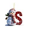 Acrylic Snowman Letter Car Hanging Ornament Christmas Car Decor