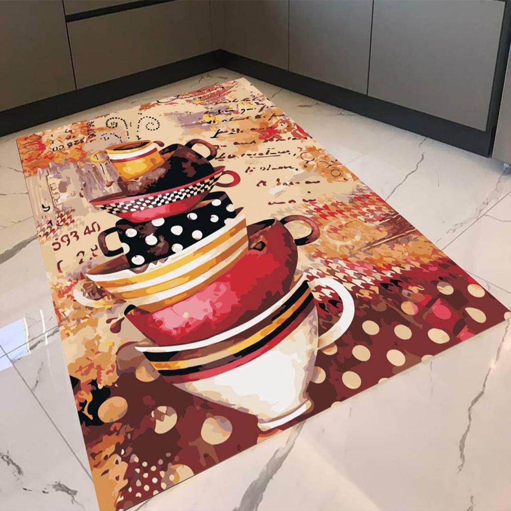 Epeddler Home Modern Cup Tower Digital Printing Non-Slip Dot Base New Generation Living Room, Kitchen, Hallway Carpet and Runner