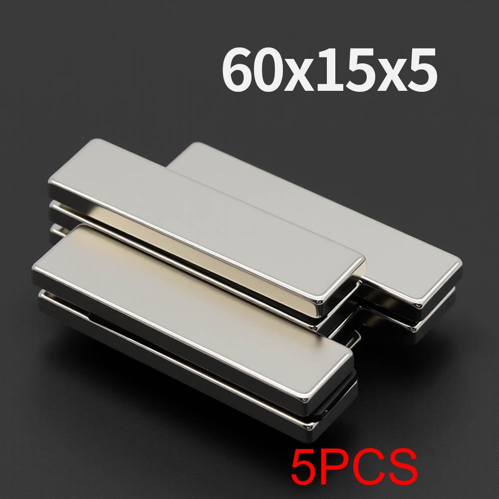 Powerful Neodymium Magnet N35 NdfeB Permanent Magnetic imanes Block Super Strong Fridge Magnets DIY 60x10x3 60x15x5 60x20x10mm