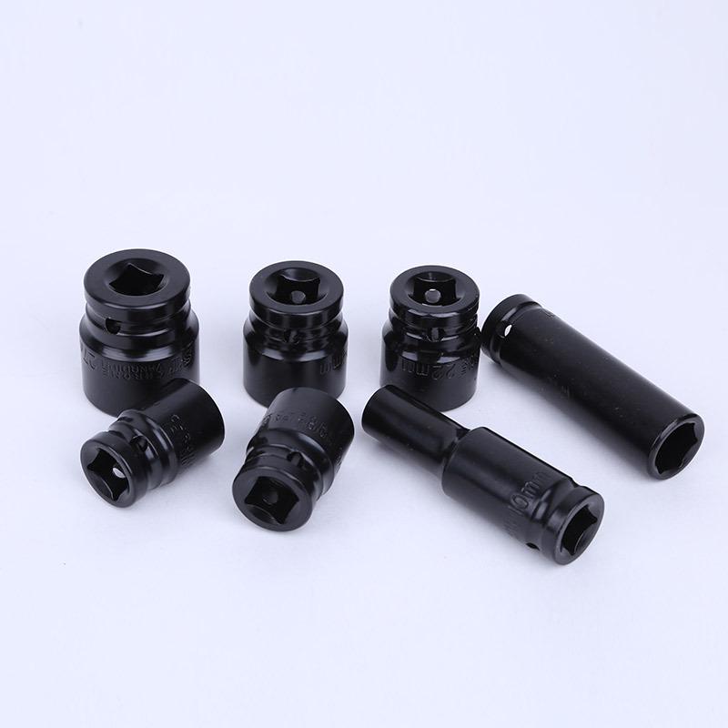 Chrome Vanadium Hex Socket Head Pneumatic Socket - Multi-spec Extended Short Pneumatic Socket 16mm, 18 pcs