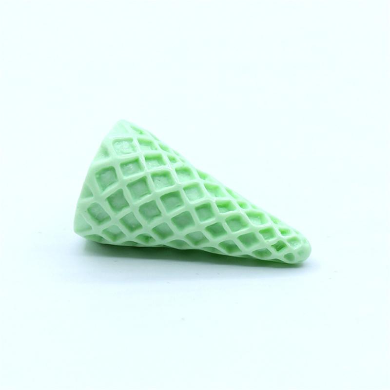 6pcs 20*37mm Cute 3D Resin Ice Cream Cone Base Simulation Miniature Food Art Flatback Cabochon DIY Craft Decoration
