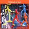 Magnetic Action Robot Figures Kit With Plastic Material For Diy Enthusiasts And Stress Relief