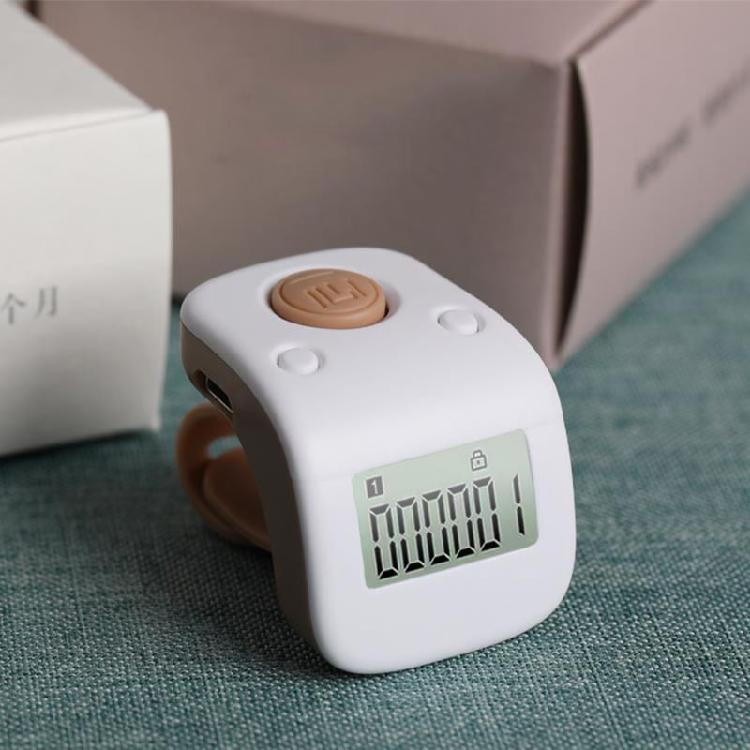 1Pc 6 Digit Beads Prayer Counter Digital LCD Finger Ring Tally Counter