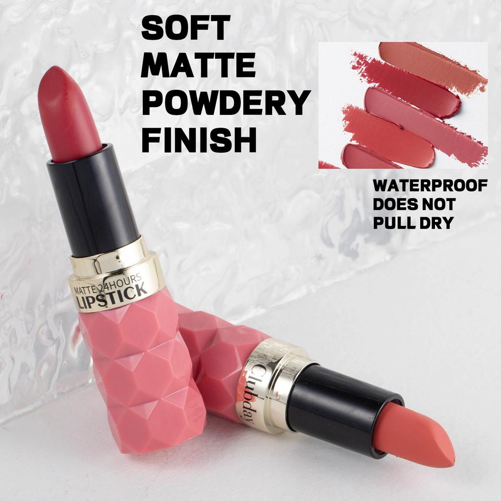 Clubday Diamond Matte Lipstick Foreign Trade Non-fading Non-stick Velvet Matte Color Lipstick