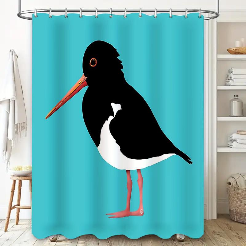 Bathroom Curtain Seabird Pattern Shower Curtain Waterproof Nature Birds Decor Home Textile Artistic Design Modern Style Home Dec