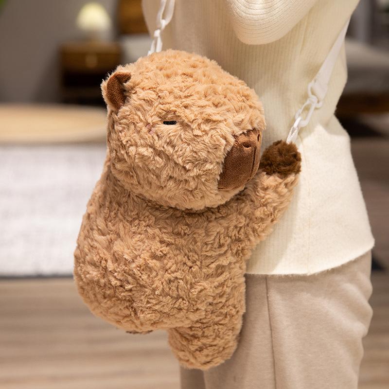 Cute Animal Dinosaur Unicorn Bag Plush Toy Doll Capybara Deer Doll Girl Bag Messenger Bag