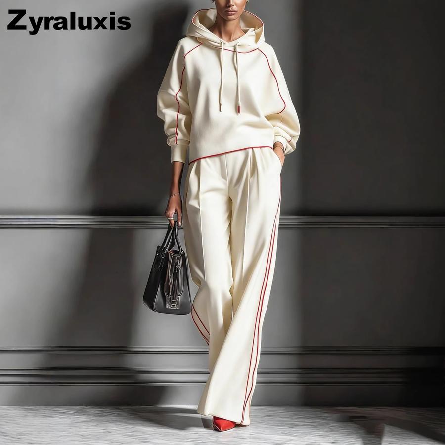 Oversized Casual Long Sleeve Hoodie Set with Sweatpants 2-Piece Outfit