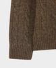 BROOKS BROTHERS [Online Exclusive] Shetland Cable Pullover (Brown) (Bbwrmof410)