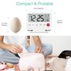 ORIA Digital Alarm Clock with Calendar Temperature Timer Foldable LCD Clock Battery Operated Desk Clock for Travel Home Office