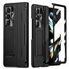 Leveling Hinge Stand Capa for Samsung Galaxy Z Fold 7 6 5 4 3 Case Hinge Protection PC Cover Fundas with Front Screen Glass