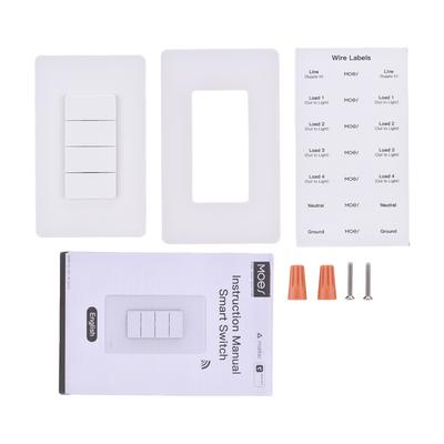 Matter WiFi Glass Switch Wall Touch Light Switch Glass Panel APP Wireless Remote Control Smart Home
