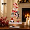 Decorative Wooden Ornaments for Windowsills Christmas Tree Ornament, Letter Sign Showcase Display Items Compact Stable Party Supplies Holiday