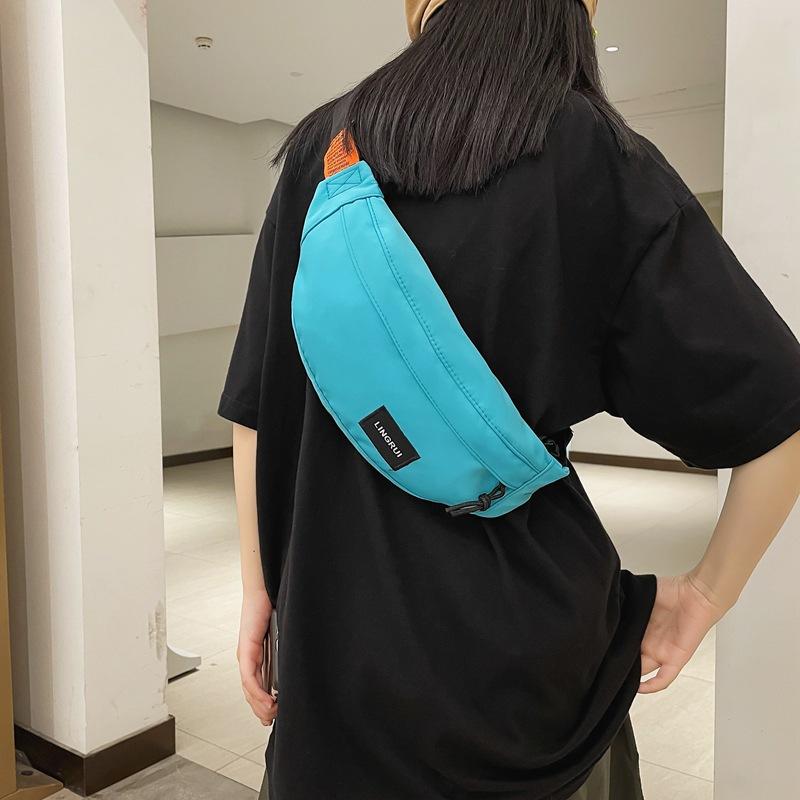 Breast Bag Men'S Casual Messenger Bag Student Small Backpack Sports Satchel Versatile Trendy Fanny Pack Shoulder Bag